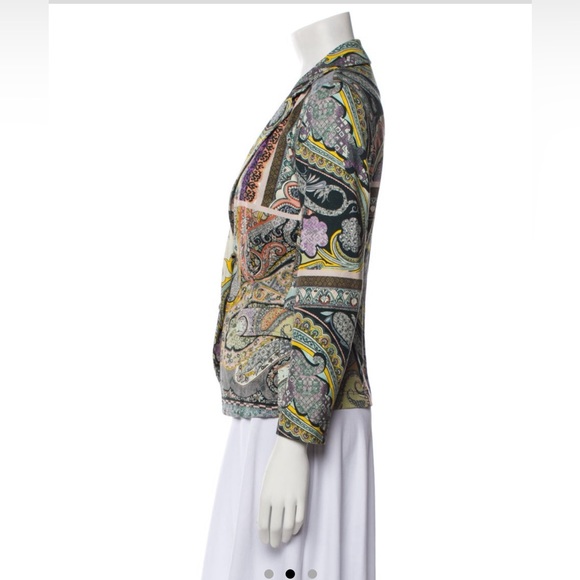 ETRO PAISLEY PRINT BLAZER JACKET WOMEN SIZE 2-4/EU42 - Picture 3 of 16